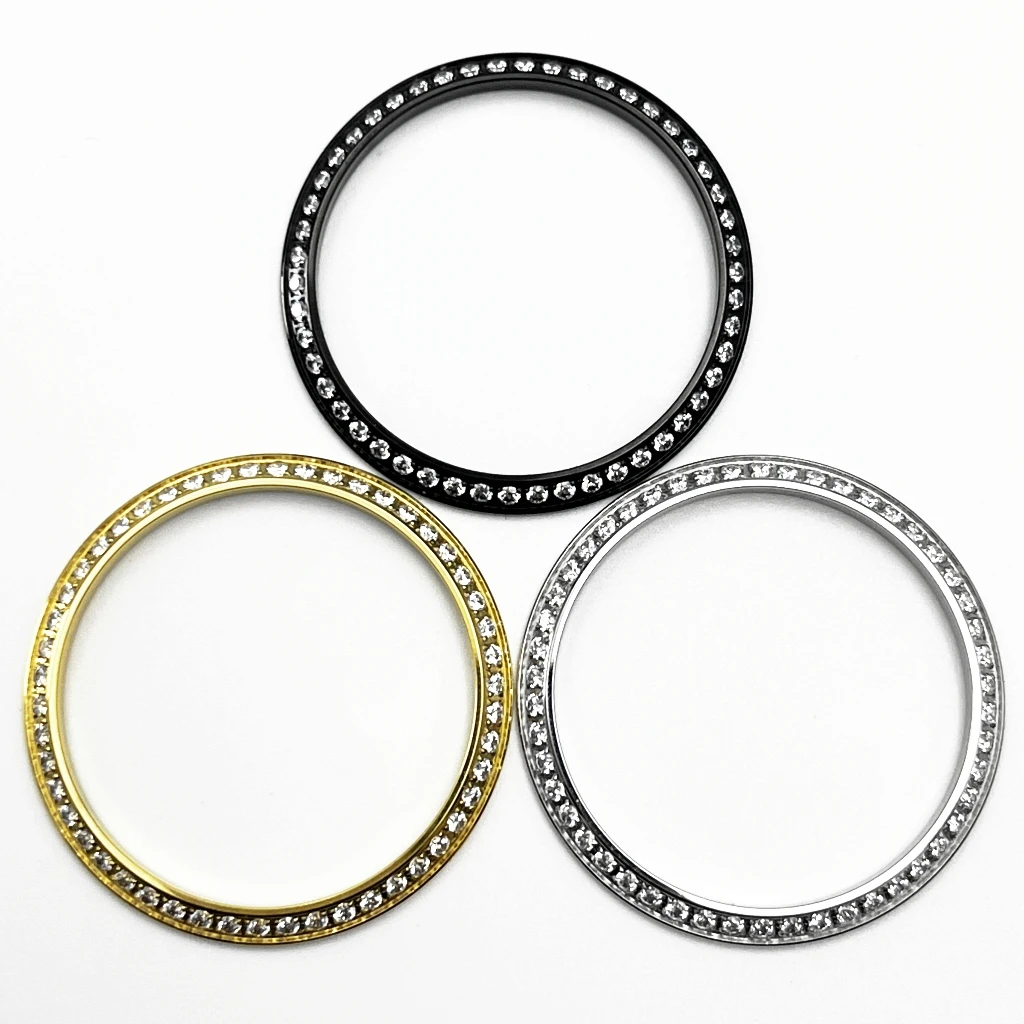 Gemstone Outer Ring High-Quality Stainless Steel Watch Bezel
