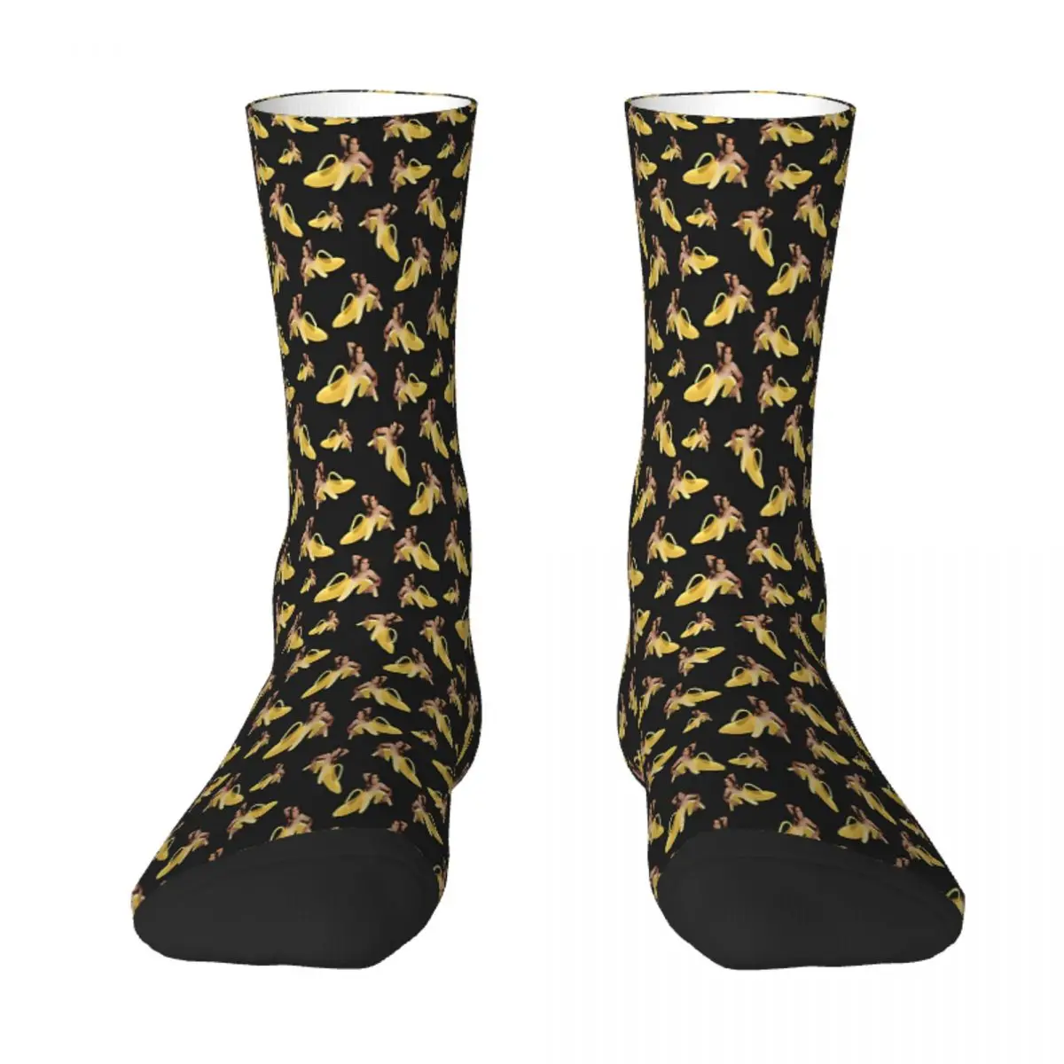 

Banana Pattern Nick Nic Nicolas Cage Meme Sock Socks Men Women Polyester Stockings Customizable Sweetshirt