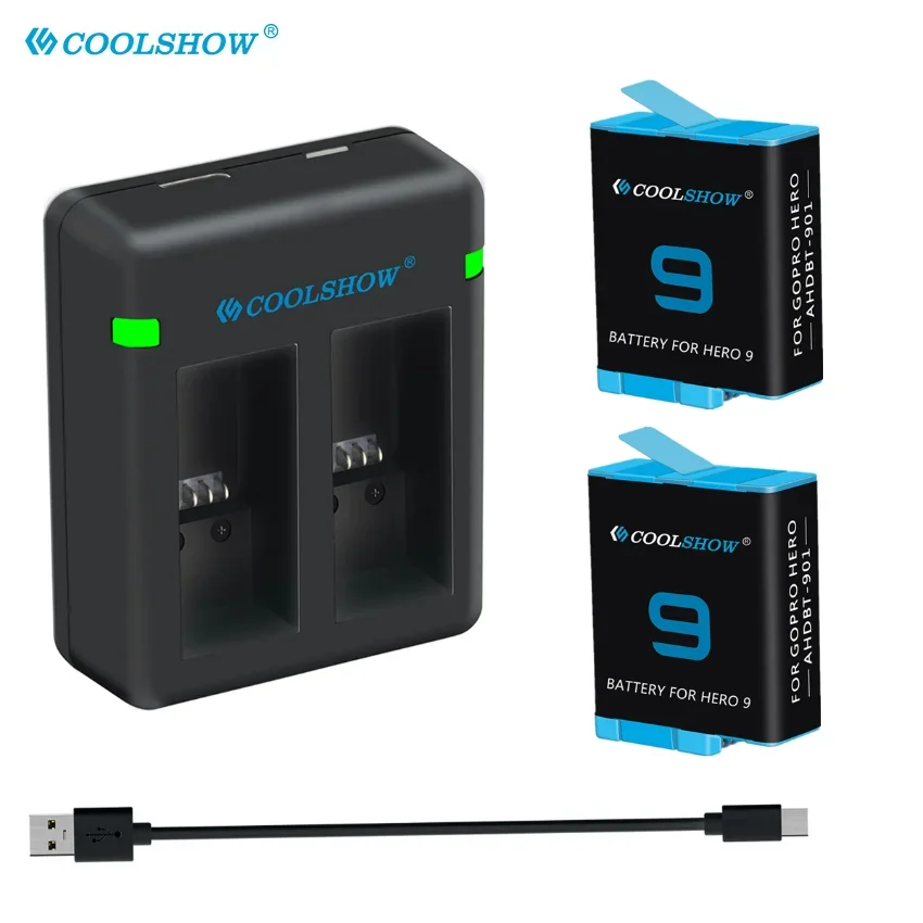 

Battery for Gopro Hero 9 Black Batteries Camera Accessories 1800mAh for Gopro Hero 10 11 12 Battery Charger