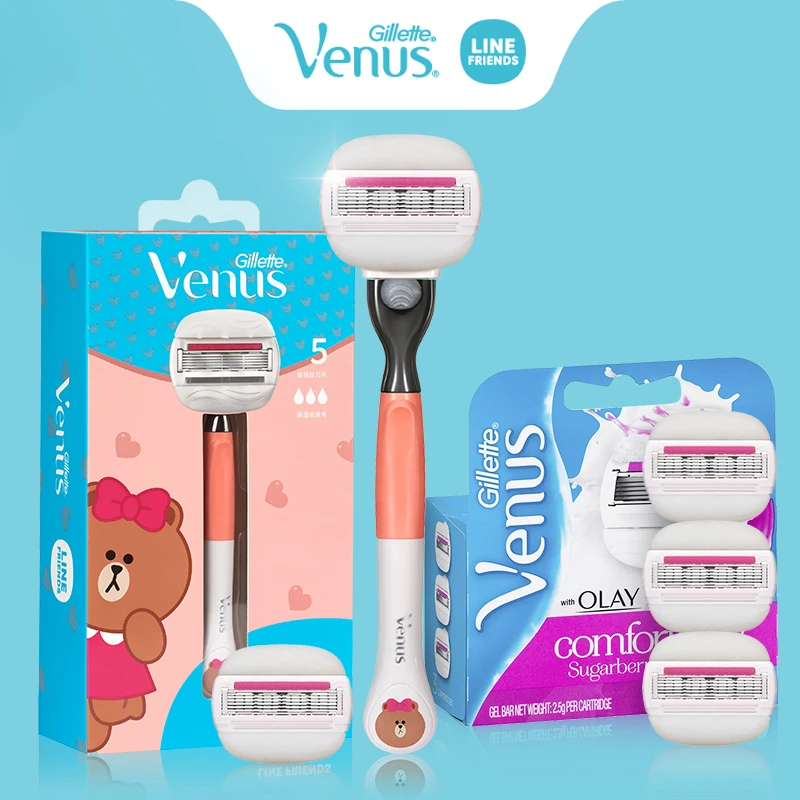 Gillette Venus Comfortglide Razor 5 Strati Lama Per Le Donne Bikini Ascellare Tutto Il Corpo Sicurezza Rasatura Depilazione Con Saponette