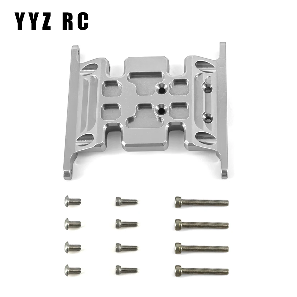 Chassis Gearbox Mount Transmission Holder Skid Plate Metal For Axial Scx10 Upgrade Parts Rc Crawler Car Accessories 1/10 Scale 3