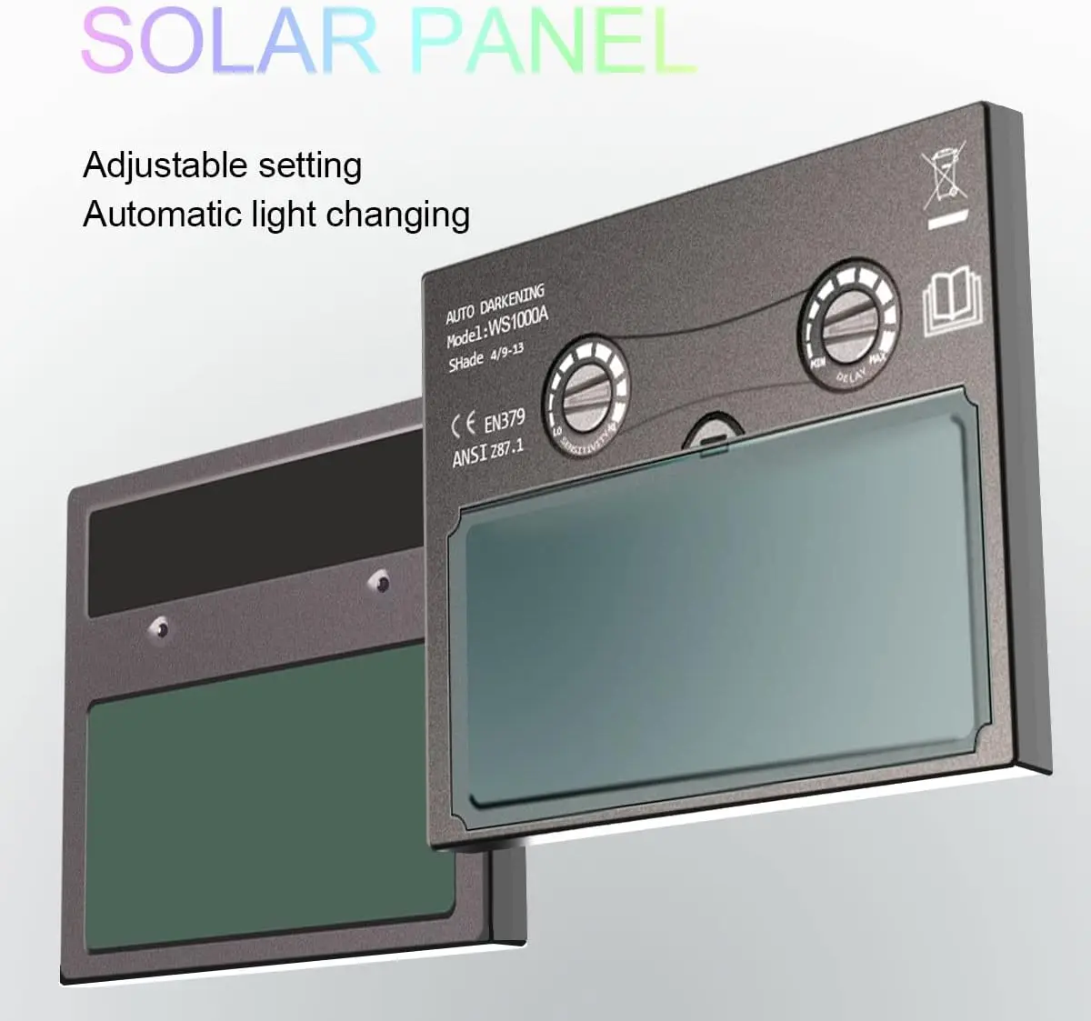 Welding Mask Welding Helmet Solar Power Auto Darkening Welding Helmet Adjustable Shade Range 4/9-13 Mig Tig Arc Welder Mask