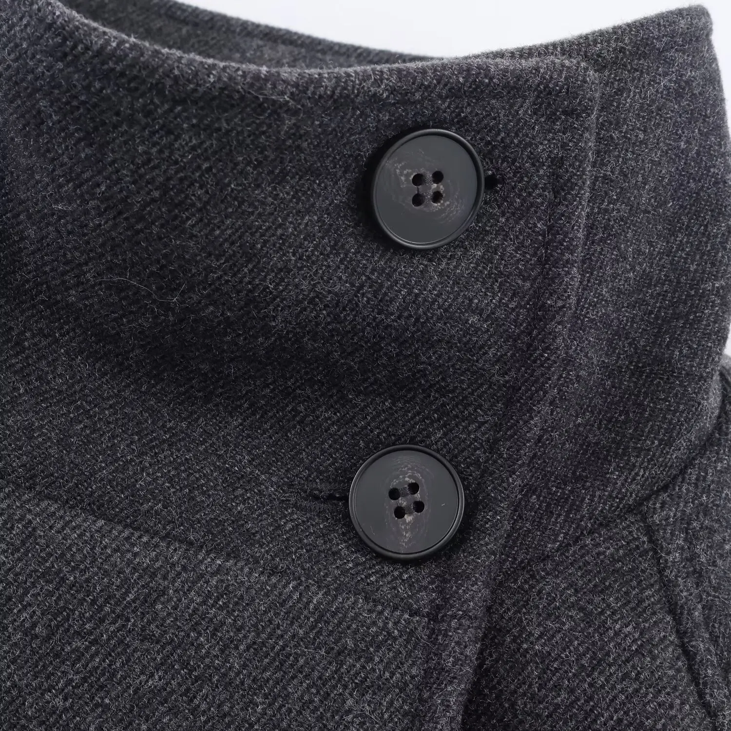 Ladies'Elegant High-End Grey Woolen Coat Women Stand Collar Single Breasted With Belt Long Coat Commut Casual High Street Coat