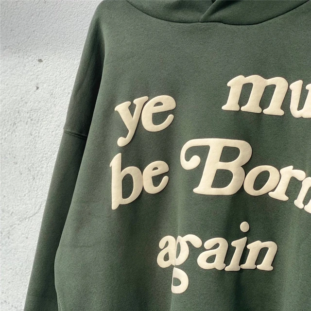 Winter Green Ye Must Be Born Again Hoodie Men Women High Quality Foam Logo  CPFM Hoodie Kanye West Drake Sweatshirt Pullover - AliExpress