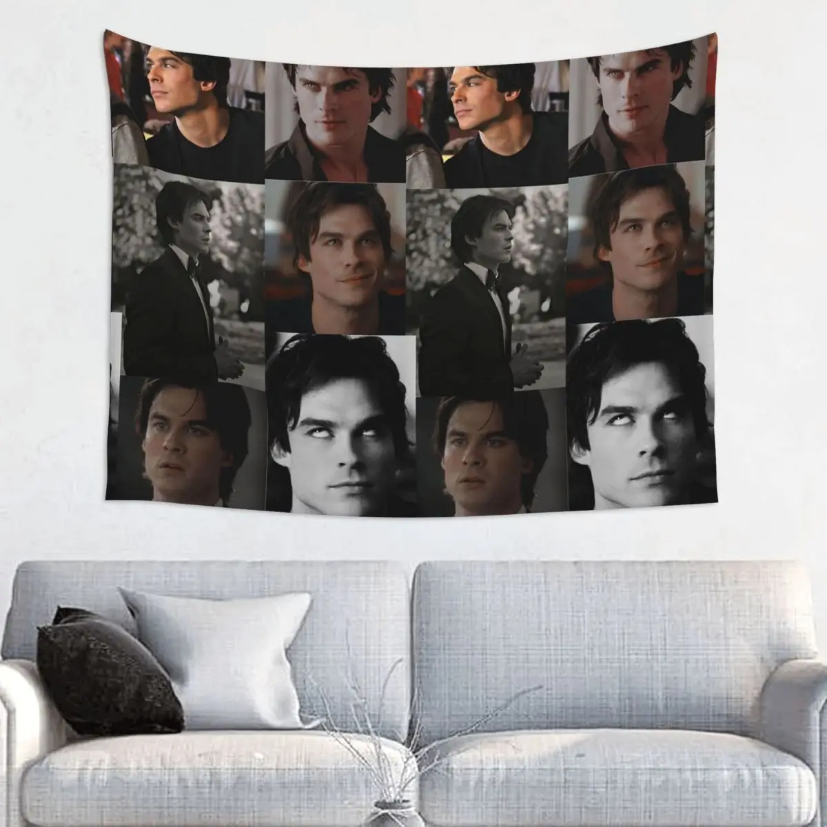 The Vampire Diaries Tapestry Wall Hanging Hippie Fabric Tapestry Damomo Salvatore Bohemian Blanket Room Decor Wall Cloth