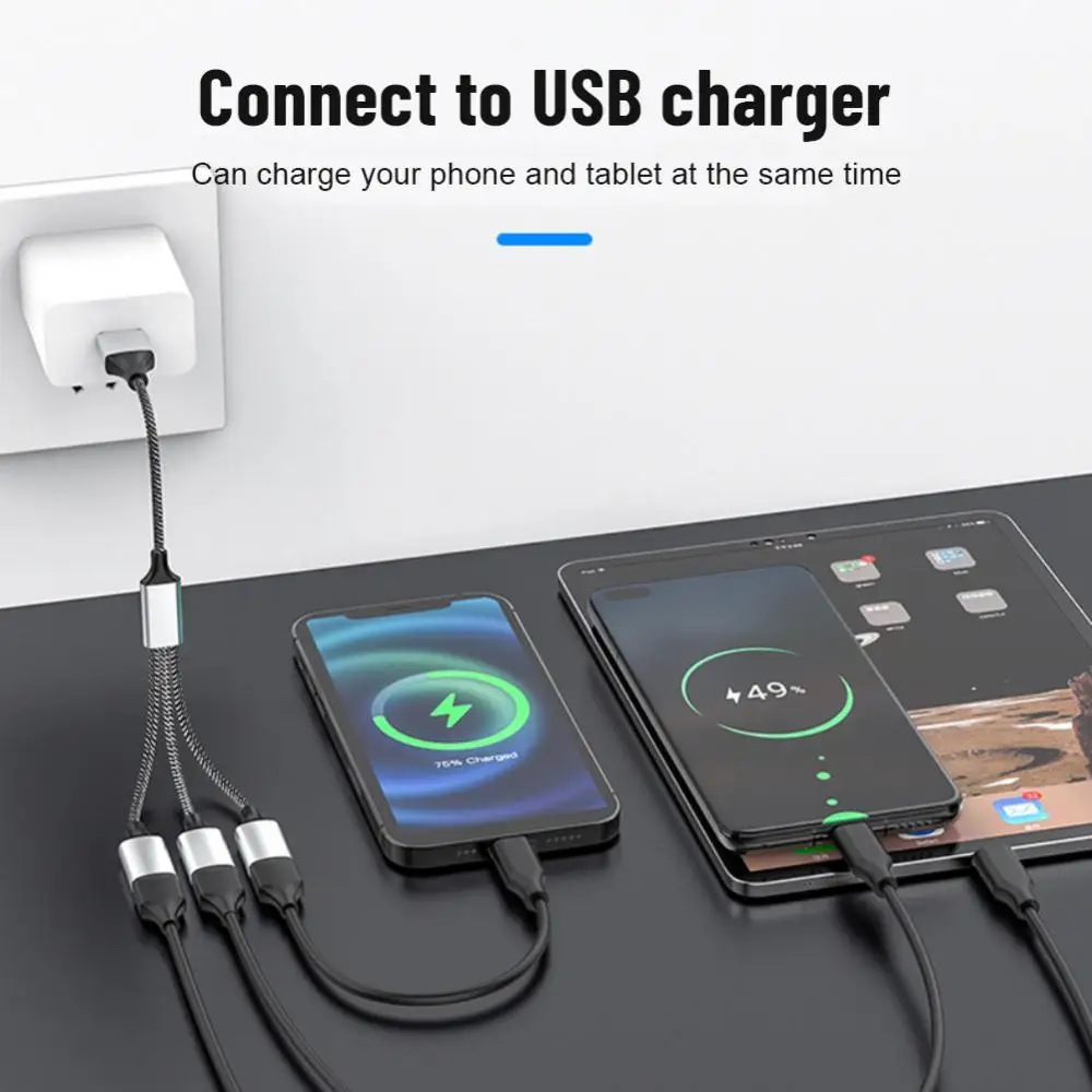 USB C 허브 확장 4 포트 타입 C 허브, USB 2.0 분배기, 고속 OTG 어댑터, PC 휴대폰 노트북용 휴대용 컨버터, 1 개, 2 개, 3 개