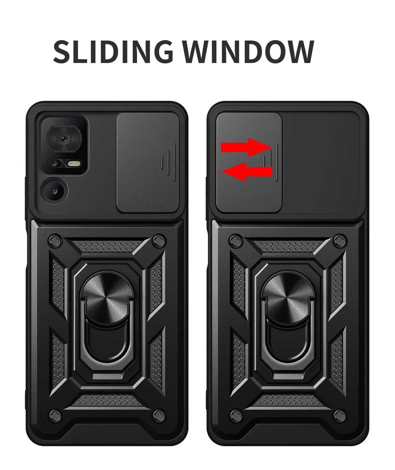 For TCL 40 SE / TCL 40 XL Shockproof Case Ring Armor Magnetic Hybrid Holder Stand+Camera Lens Phone Cover images - 6