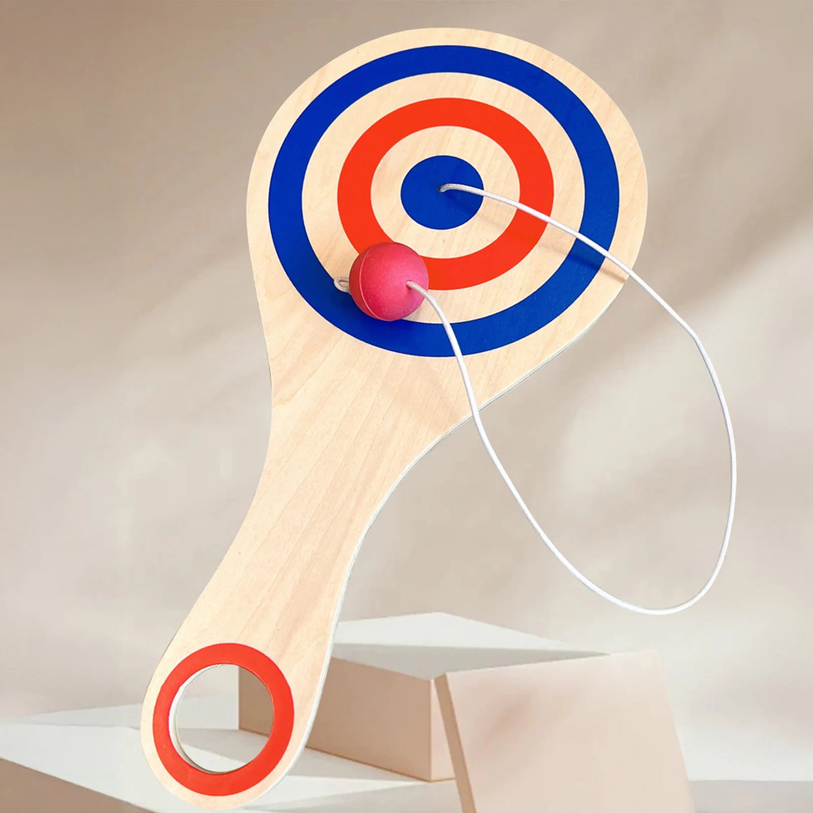 나무 손과 눈 협응력 공 던지기 캐치 게임 감각 통합 훈련 스킬 라켓 장난감 (어린이용)