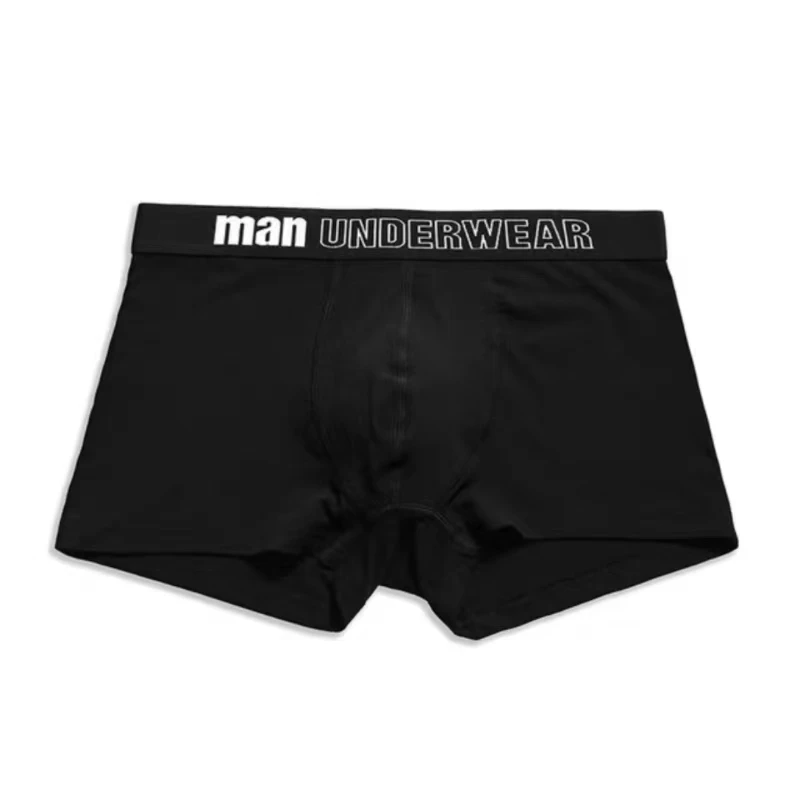 Men's Boxers Cotton Comfort Briefs Underwear Black M L XL Breathable Fashion Fitness Sports