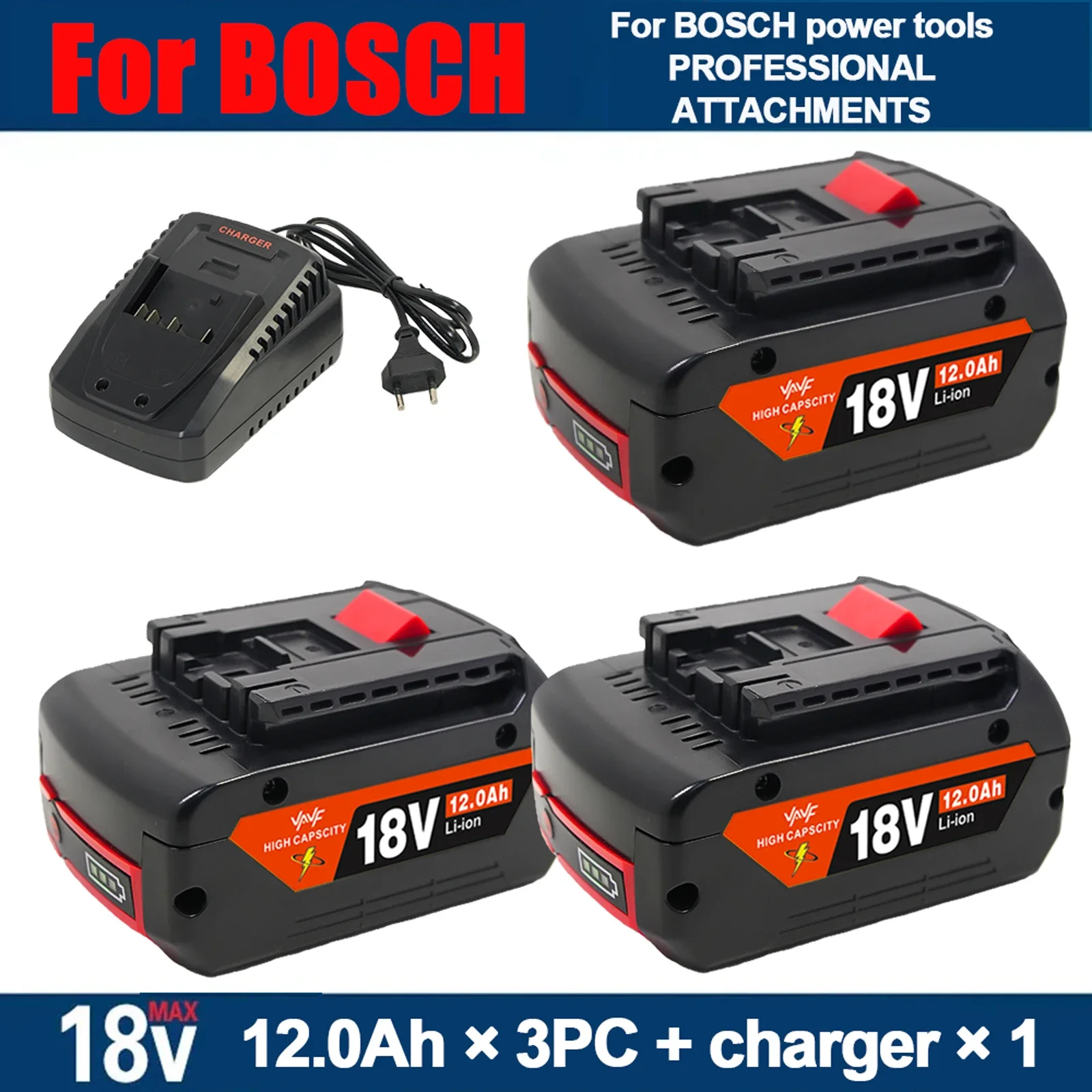 4 Batterie 18V 12.0Ah Compatibili Bosch Professional (GBA/GSR/GSB) - Li-Ion, 10 Anni Garanzia - Foto 5