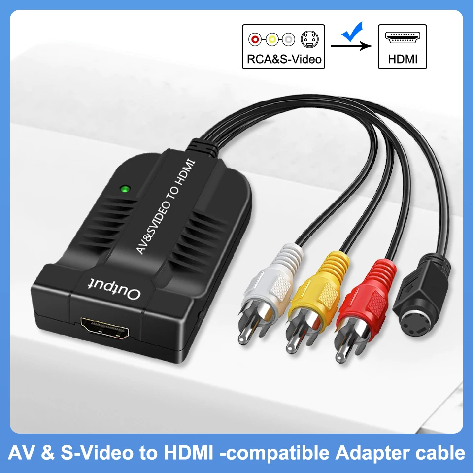  Cable HDMI a RCA, cable adaptador de convertidor HDMI