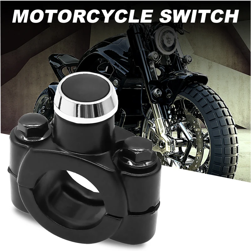 7/8" 22mm Motorcycle Horn Switch Handlebar Spring Back ON OFF Button Start Switc