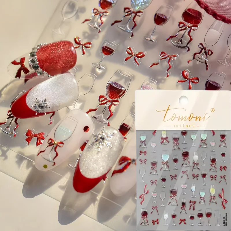 Tomoni Crystal Drum Nail Art Stickers Magic Castle Nail Art Supplies Decals French Photo Frame Diamond Manicure Accessories nail stickers nail art tools nail art decoration nail decals