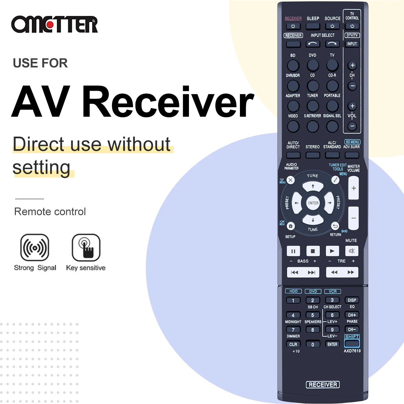 Axd7619 Adatto Per Telecomando Ricevitore Av Pioneer Vsx-822-K Vsx-1022-K Vsx-1022
