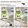 Winrise Drafting Chair, Tall Office Chair Ergonomic Standing Desk Chair, Swivel Task Rolling Chair(Green) 4
