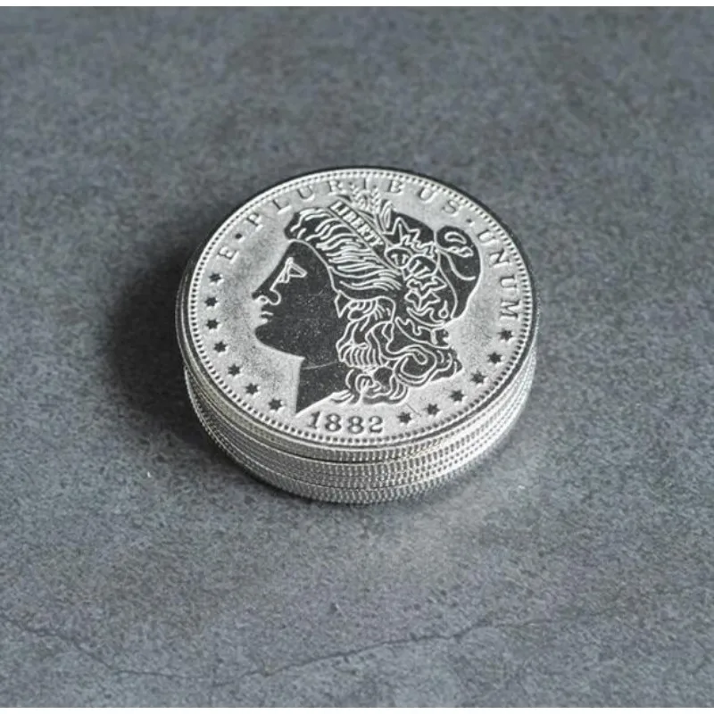 10 個超薄型パームコイン (ハーフダラー/モーガン) 手品出現/消えるコインマギアアクセサリーギミック小道具楽しい