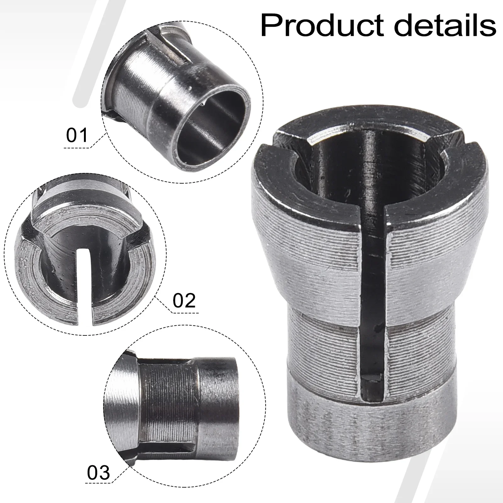 1pc Collet Chuck Adapter 8mm 16.5mm for Engraving Trimming Milling Machine Router Cutter End Mill Carpentry Tools carbide end mill alloy carbide milling cutter