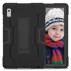 Durable Armor Stand Kids Case for Lenovo Tab M9 - Shockproof Tablet Cover (FullBlack)