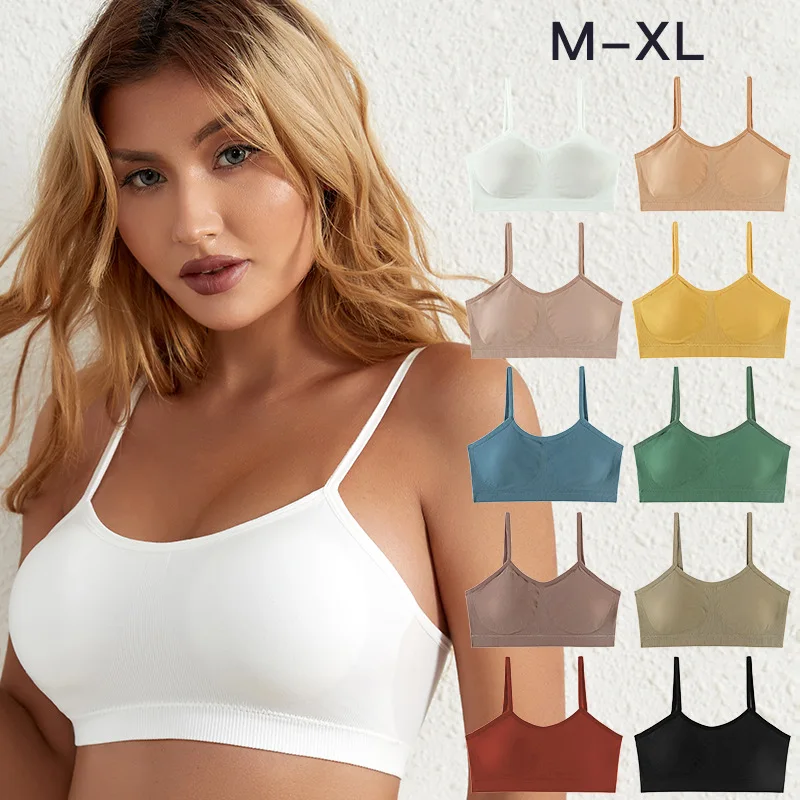 

2023 New Underwear Women's Wireless Push up Sexy Sling Beautiful Back Wrapped Chest plus-Sized Tube Top Versatile Anti-Exposure