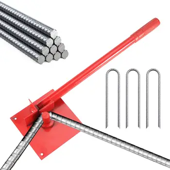Utensile Manuale per Piegatura Metalli, Piegatrice Manuale per Barre in Acciaio, per Recinzioni, Tetti, Saldatura, Cantieri e Uso Domestico