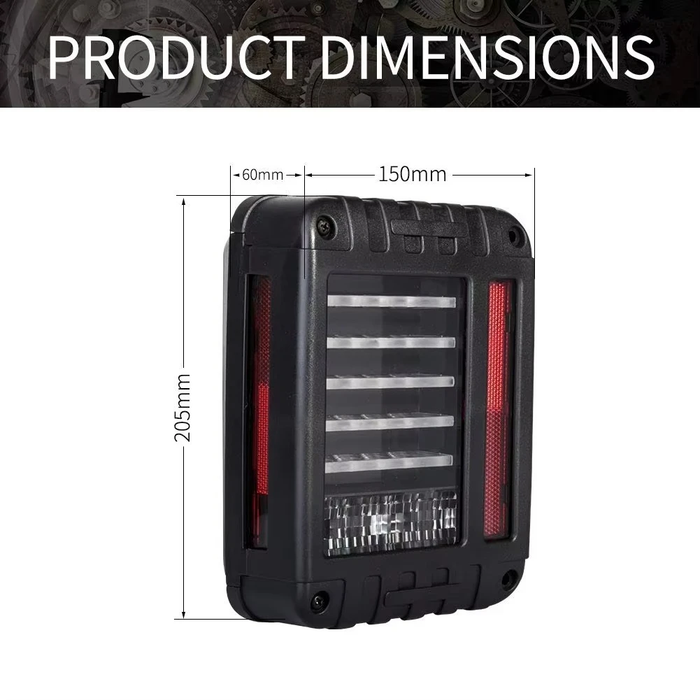 LED Rear Tail Lights Brake Reverse Turn Signals Lights High / Low beam Daytime Running Lights for Jeep Wrangler JK 2007-2018 detail image 1