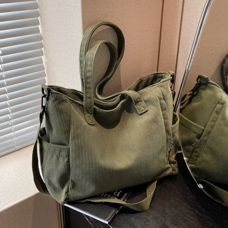 Corduroy Tote Bag Model