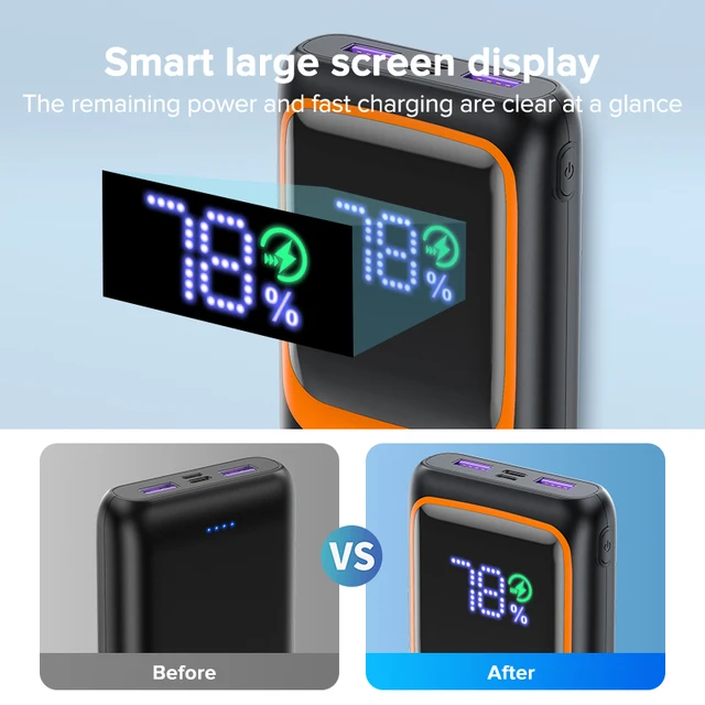 QOOVI 보조배터리: 거대한 용량, 빠른 충전, 완벽한 통제