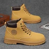 Retro Casual High Top Boots for Men Winter Chunky Boots Men's Motorcycle Ankle Boots Lace-Up Work Footwear Botas Hombre
