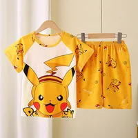 New Summer Cartoon Boys' Short Sleeved Girls' Pajamas Home Wear Outerwear Sleepwear for Sleeping Set Child Boy 1