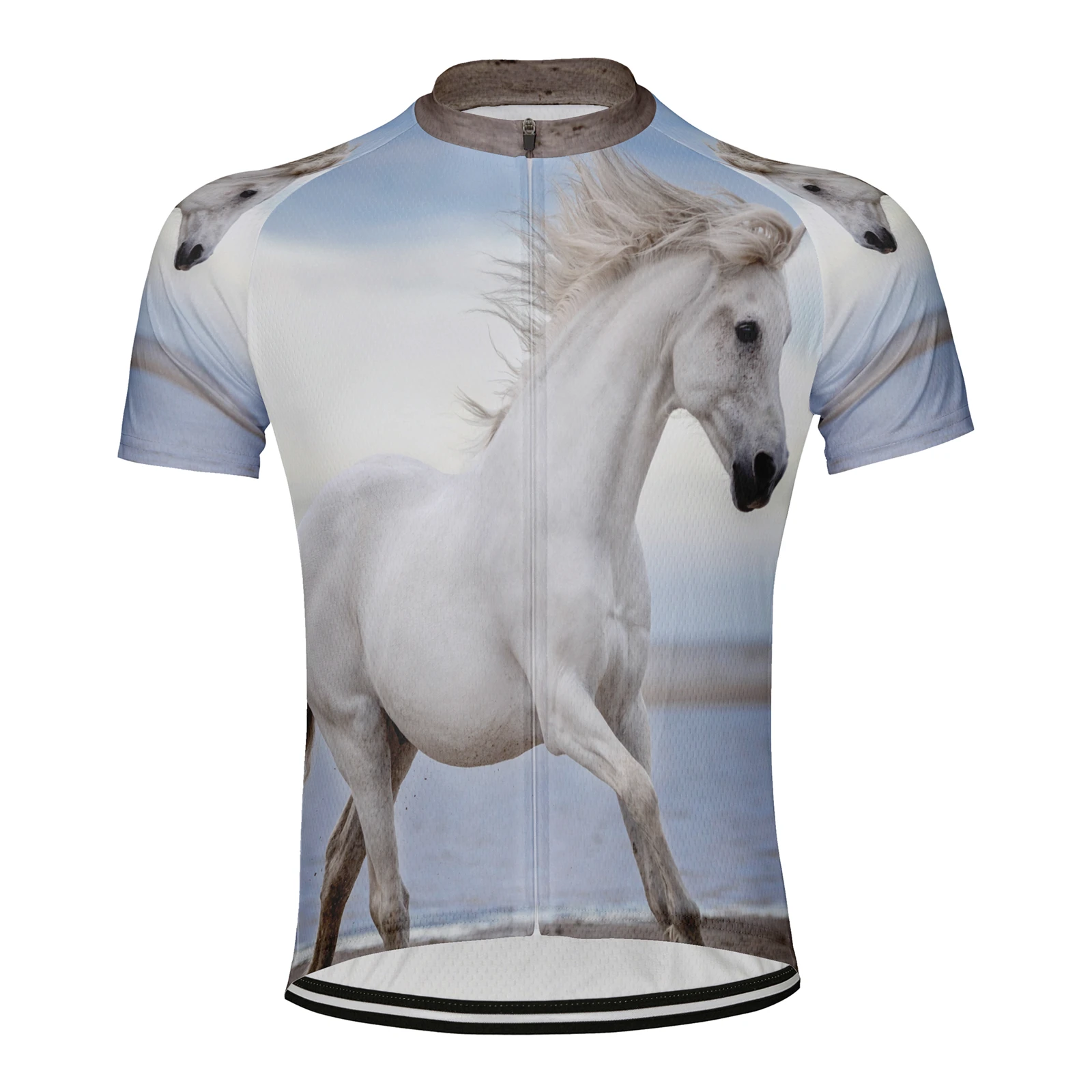 

2023 Horse Men Cycling Jersey Short Sleeve Tops Bicycle MTB Downhill Shirt Road Bike Team Summer Sports Clothing