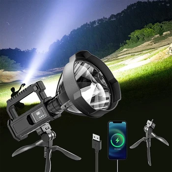  Rechargeable Flashlights High Lumens, Super Bright Spotlight Waterproof LED Handheld For Camping, Fishing, Hunting, Emergency 1