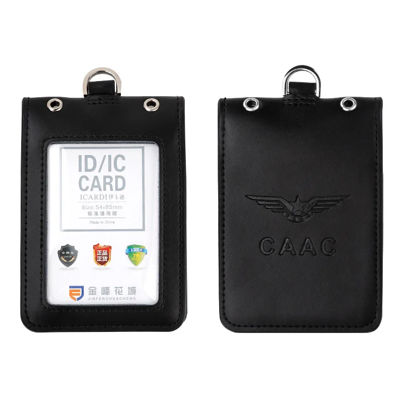Ahobson ID Card Badge Holder With Lanyard - Waterproof PVC Vertical Holder & Black Neck Strap - View #10