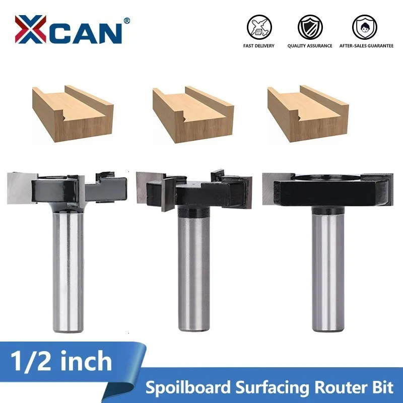 XCANCNCSpoilboardSurfacingRouterBits14inch12inchShankSlab