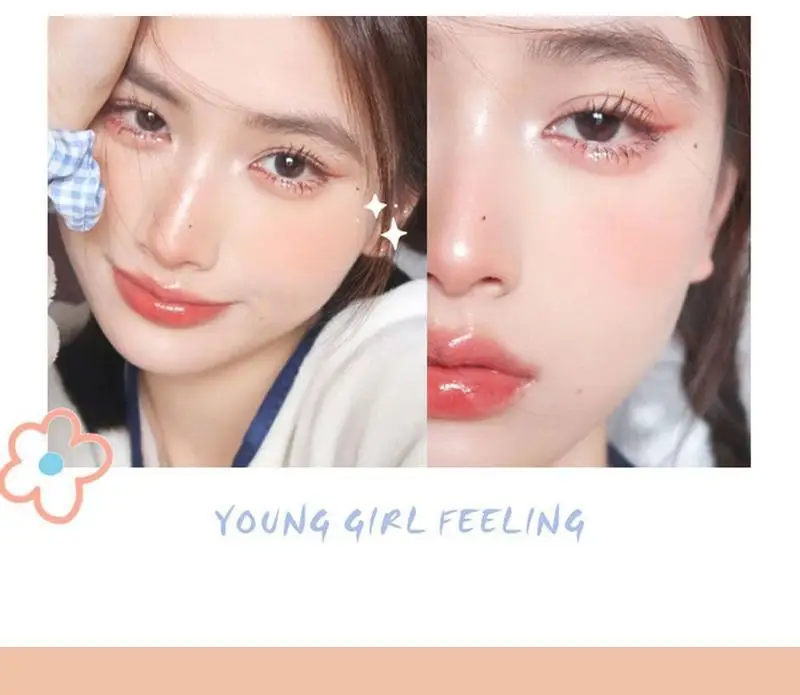 7 PCS Korean Makeup Set - Blush Concealer Eyebrow Pencil Eyeliner Mascara Lip Gloss Eyelash Curler