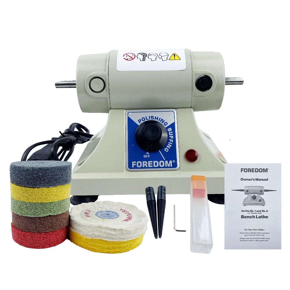 

Bench Buffer Polisher with Accessories Adjustable Variable Speed Grinder Polishing Machine Tool Kit for Jewelry Wood Jade DIY