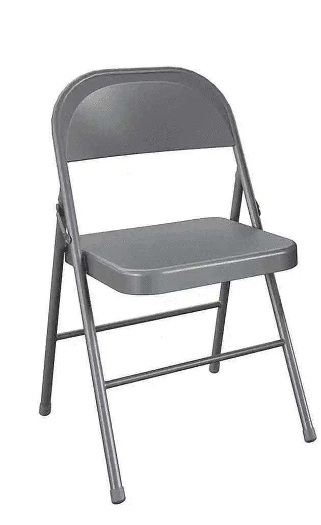 

Mainstays All-Steel Metal Folding Chair, Double Braced, Gray