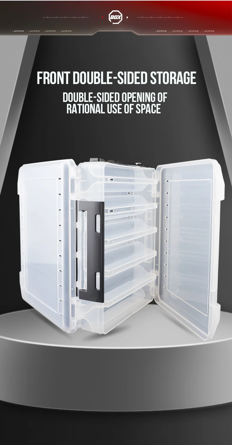 Description Picture 4 of itemTAIYU 10/14/18 Compartment Double Sided Large Fishing Tackle Box for Storage Big baits Sea Fishing Lure High Quality Fishing Box