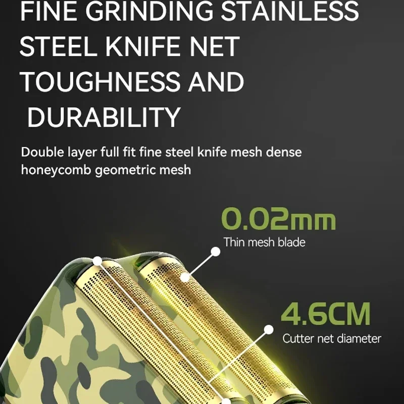 Kemei KM-TX7 Transparent Fuselage 1200 mAh Lithium Battery Electric Shaver USB Rechargeable Waterproof Reciprocating Razor 6