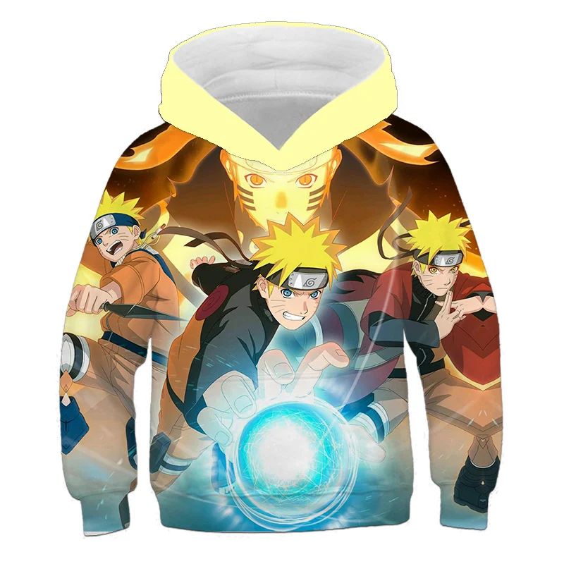 Cartoo3d ropa de anime para niños, sudaderas con capucha de Naruto ...