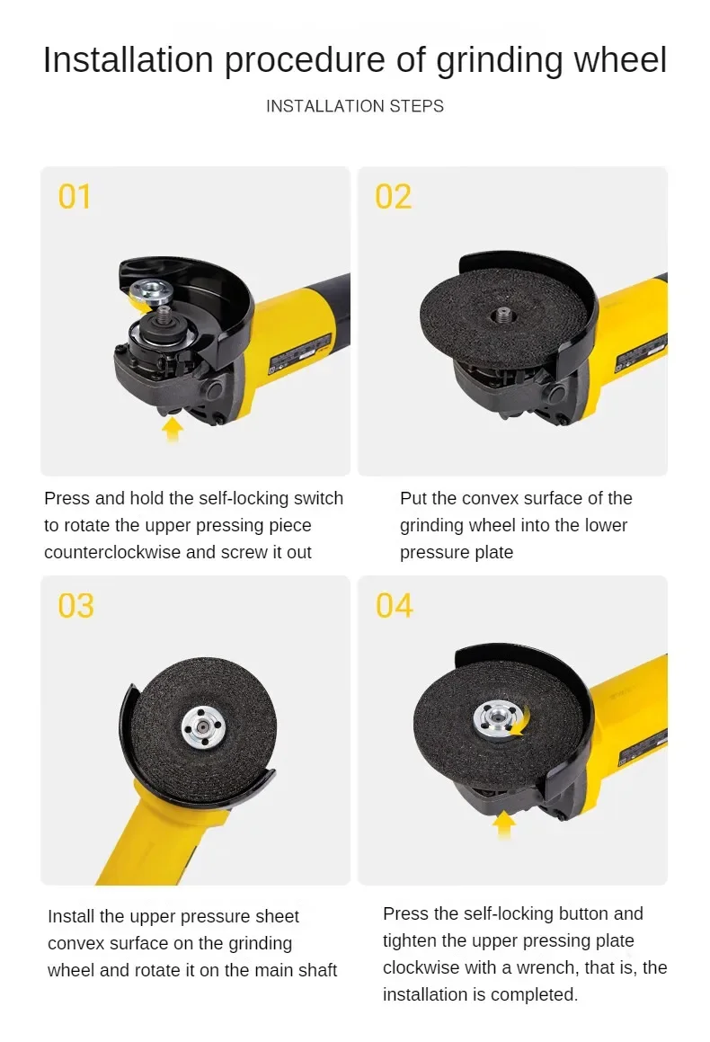 Deli 220V Mini Angle Grinder 860W high-power grinding tool 100mm cutting diamond electric tool polishing and grinding machine 6