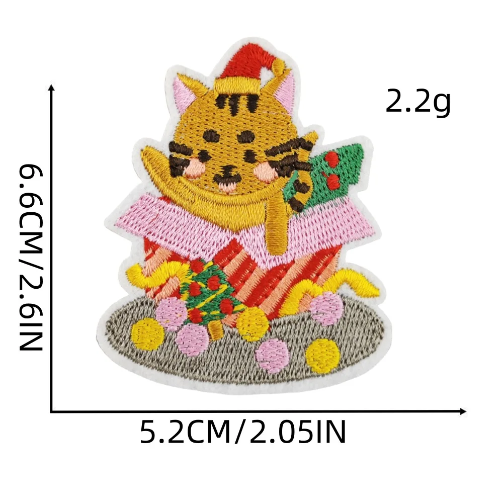Weihnachten Niedlichen Cartoon Bügeln Stickerei Patches Schneemann Bär Kinder Kleidung Dekoration Applique DIY Haarband Broschen – Detail 14