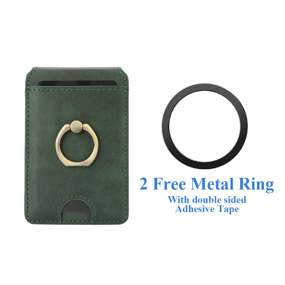 Introducing the Magnetic Leather Card Holder with Kickstand & Slots – a versatile, stylish accessory