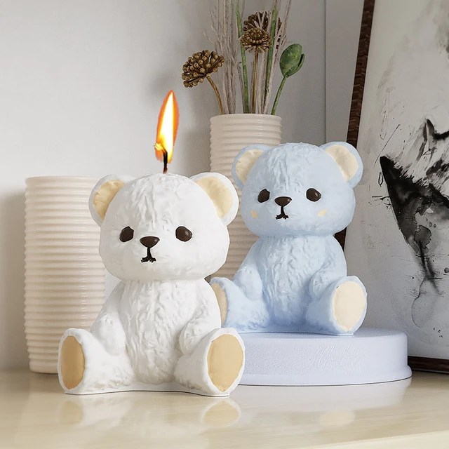 Teddy Bear Silicon Candle Mold  3d Silicone Mold Candle Bear - 3d Bear  Silicone - Aliexpress