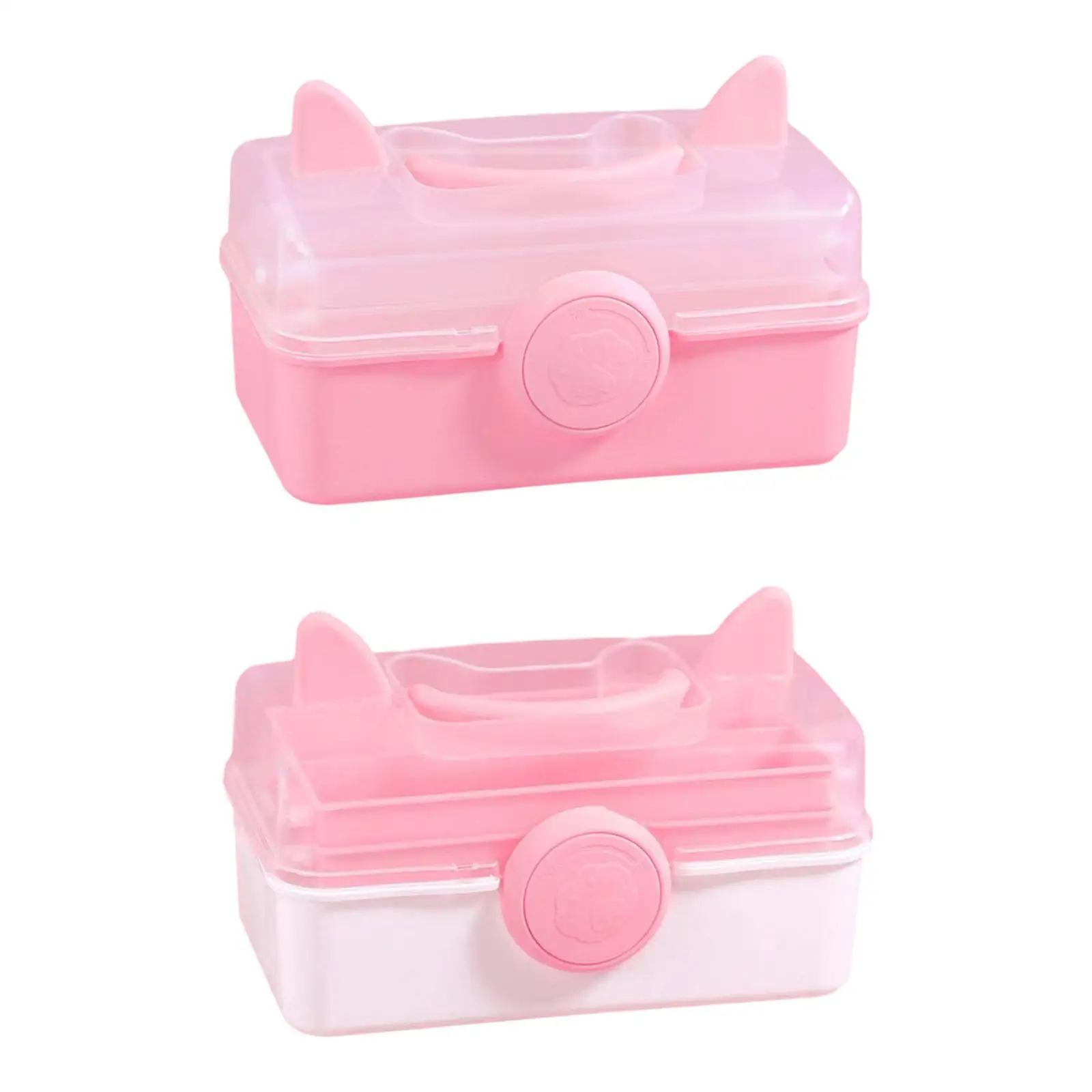 

Hair Accessories Storage Box Portable Lockable Container Cosmetic Jewelry Box for Baby Head Rope Clips Hair Pins Barrette Girls