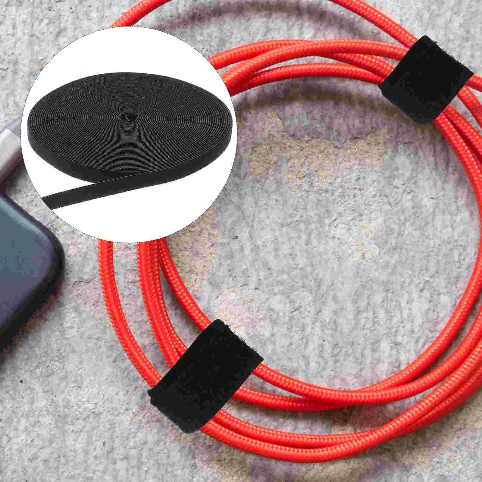 

Self Adhesive Cord Organizer Strip Cable Ties Plant Management Straps Hook and Loop Nylon Fastener