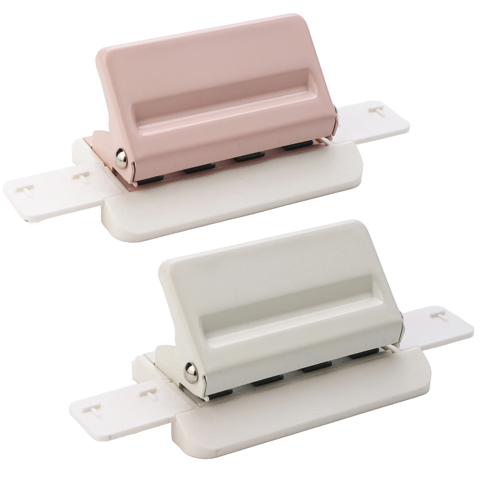 【New】KW-triO Handheld DIY Mushroom 4 Holes Punch Puncher Paper Cutter with Ruler 3 Sheets Punch Capacity for Office Home School