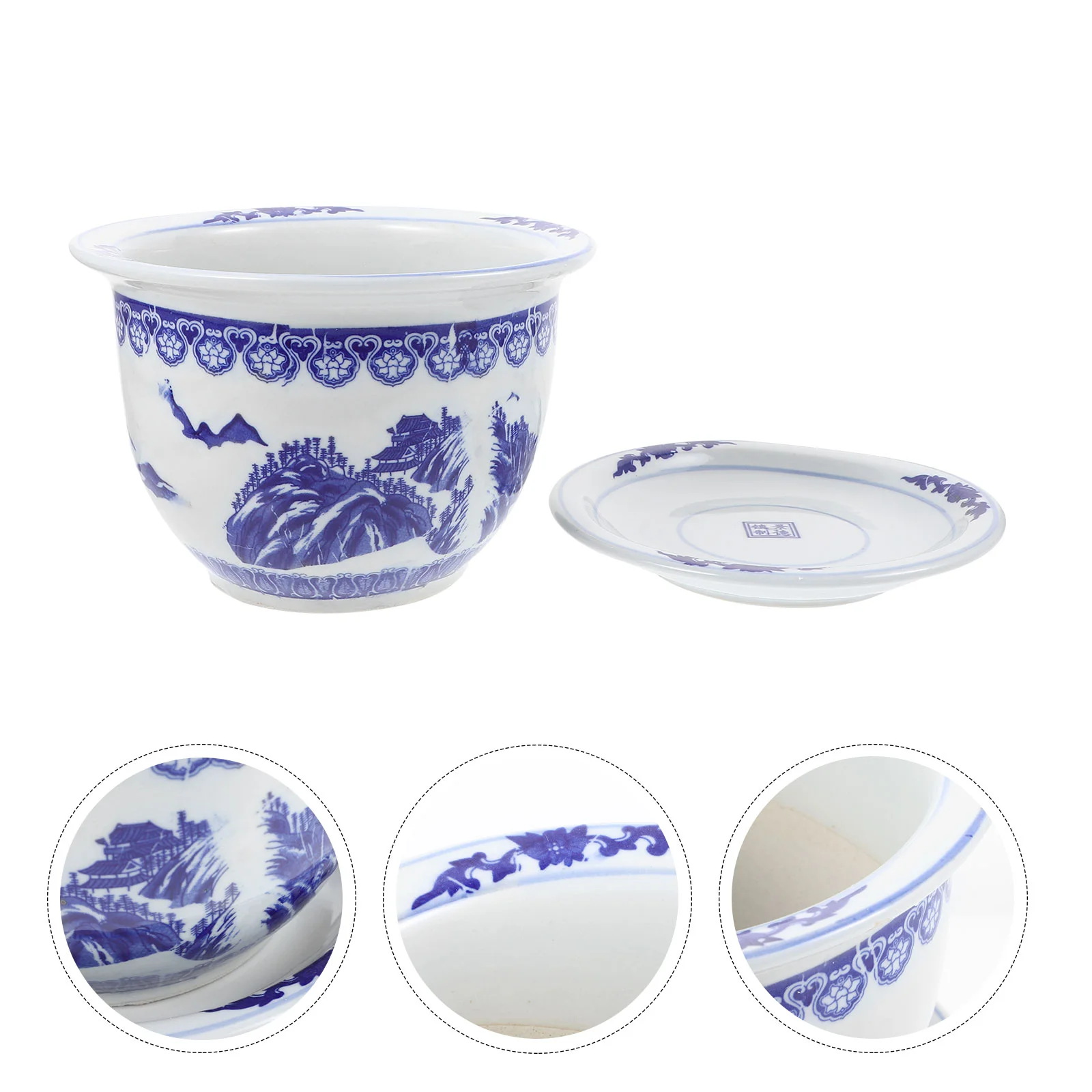 

Ceramic Flowerpot Desktop Flowerpots Household Plant Container Decorative Ceramics