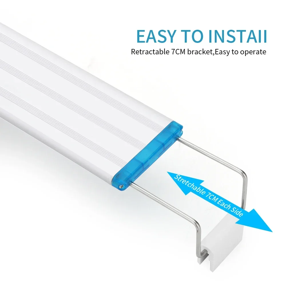 Fish Lamp 18-71CM Ultra-thin Aquarium Light 3 Mode LED Plant Lighting 90-260V 5730 Chip Aquatic Water Grass Growing aquarium light led lamp aquarium lamp