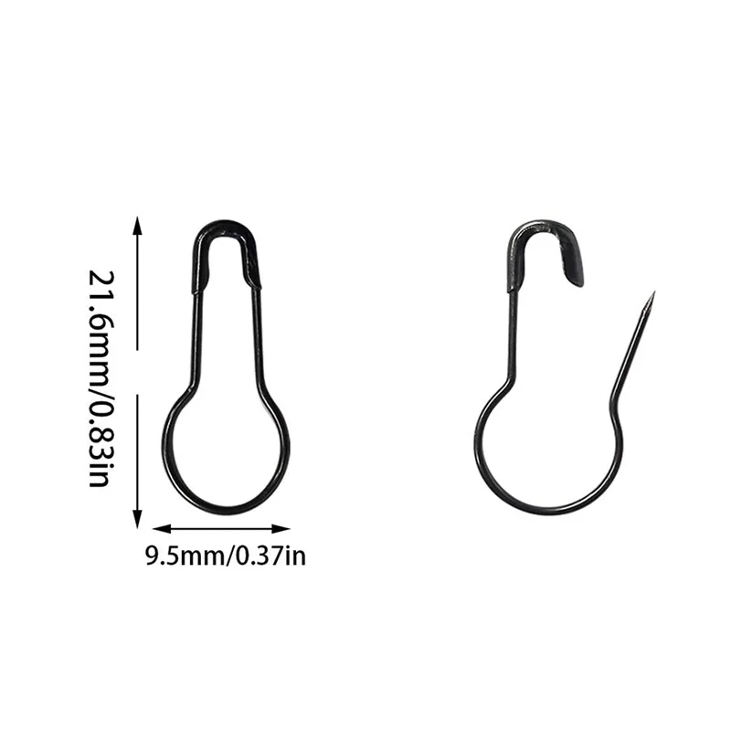 금속 조롱박 바늘 DIY 수제 바느질 도구, 의류 고정 안전 핀 버클 바늘, 퀼팅 상자 포함