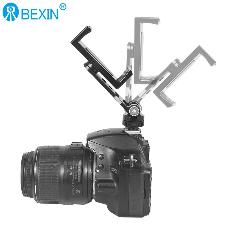 베신 수직 촬영 폰 마운트 홀더 DSLR 카메라 모니터 마운트 삼각대 마운트 클램프 (스마트폰 브이로그 촬영용)